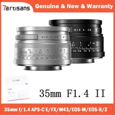 7artisans 35mm F1.4 II APS-C Manual Focus Lens For Canon Nikon Sony Fujifilm M43