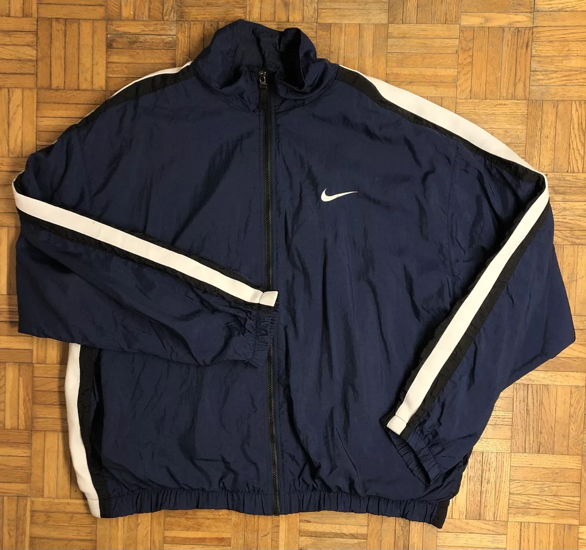 Vintage Nike Track Zip Nylon Jacket XXL | eBay