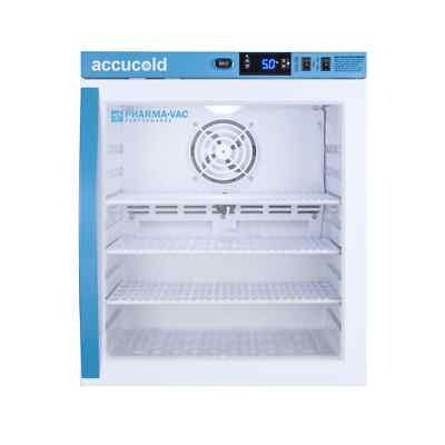 Accucold ARG1PV Pharma-Vac 1 CuFt Glass Door Medical Refrigerator