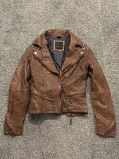Mauritius Studded Shoulder Leather Jacket Cog...