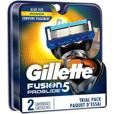 GILLETTE FUSION5 PROGLIDE RAZOR CARTIDGES 2 COUNT PACK OF 4 *NEW