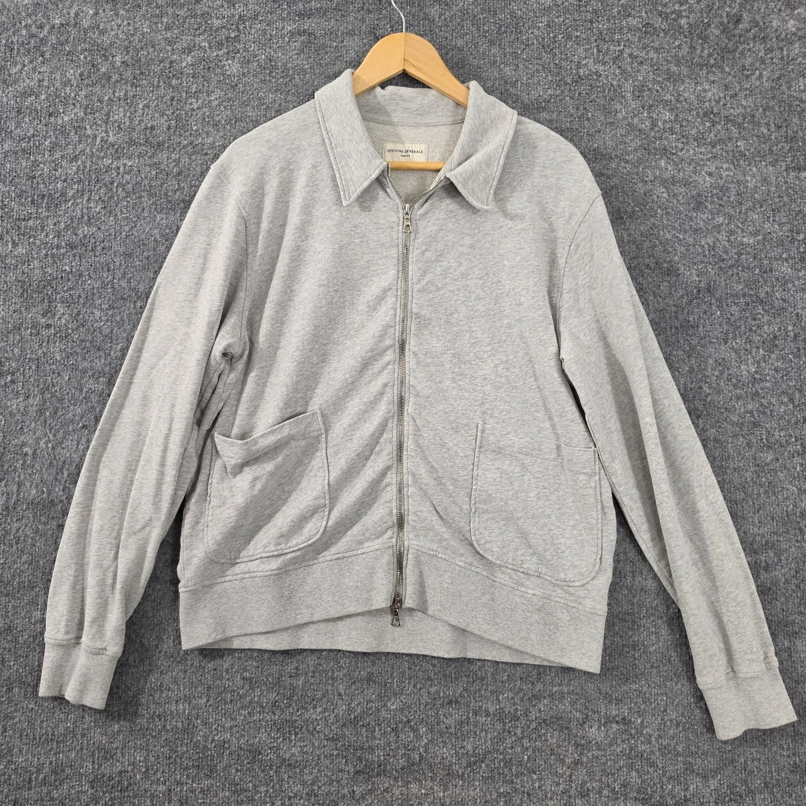 Officine Generale Jacket Men Medium Esborn Zip Through Sweat Minimalist Casual image 1