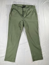Banana Republic Women's Olive Green Stretch Chino Ankle Pants Size 8