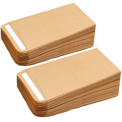 100 Stück kleine braune Umschläge, selbstklebende Samen 3,9x2,4 Zoll, (100 Stück) 