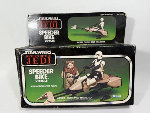 Vintage Star Wars Kenner- Rare- Made in MACAO COO Speeder Bike- Box Only- ROTJ