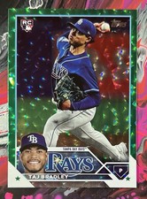 2023 Topps Update Taj Bradley Green Foil /499 SP Rookie RC Rays Twins #US55
