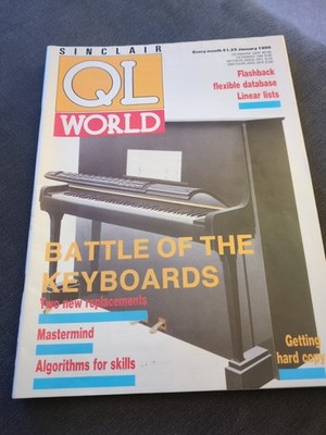 SINCLAIR QL WORLD MAGAZINE ISSUE JANUARY 1988 RETRO COMPUTER MINT CONDITION