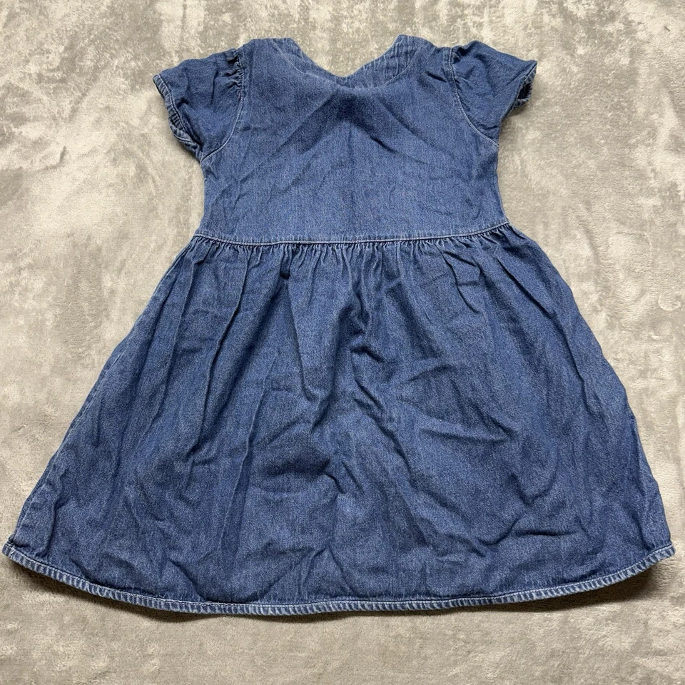 Vestido Jean Vintage Y2K Bear In The Big Blue House 4T Disney Años 2000 Niño Denim Foto 3 de 4
