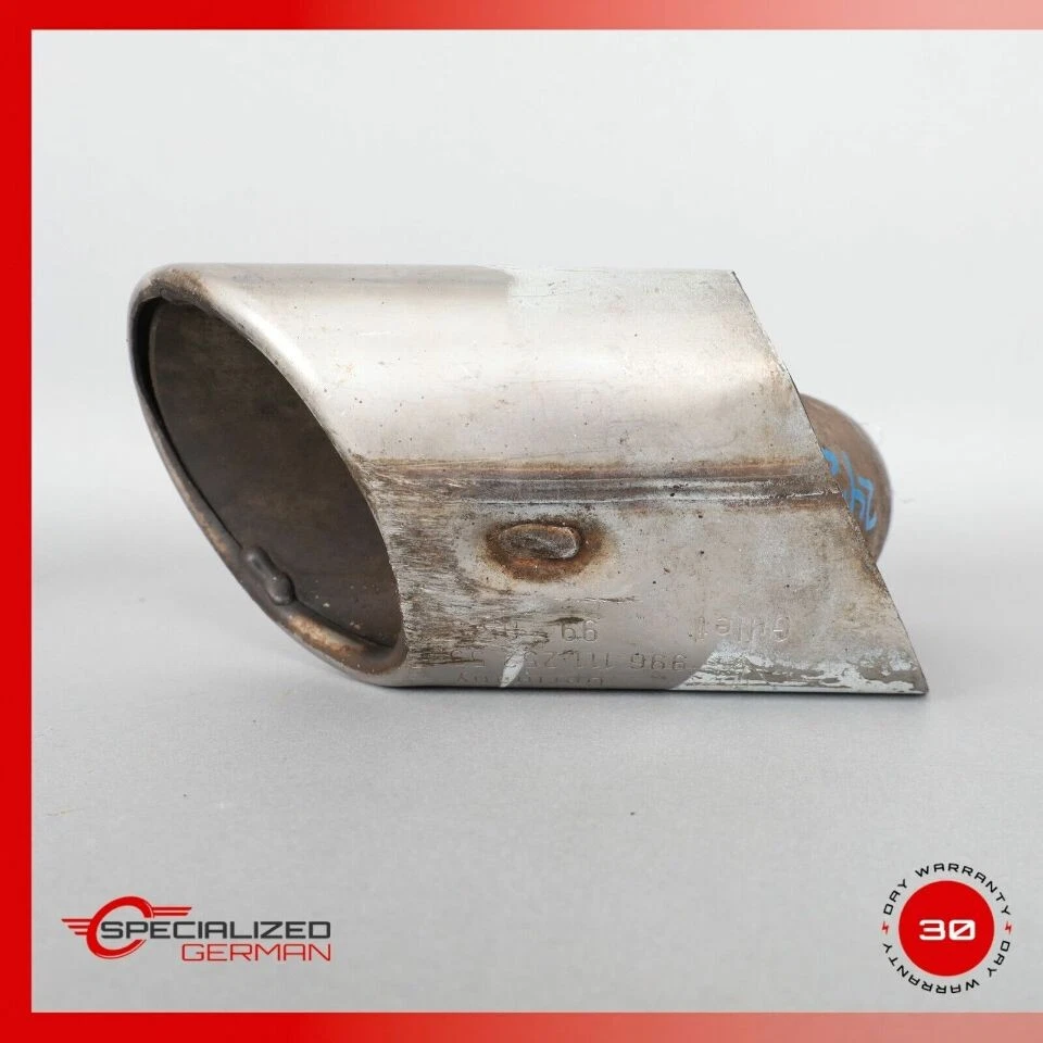 1999-2001 Porsche 911 996 3.4 Exhaust Muffler Tip Pair Set 99611125255 OEM Used - Image 2 of 4