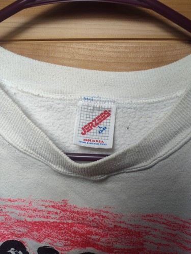 Vtg Jerzees The Little Rascals MCT Sweatshirt Adult L White 80's Single Stitch - Picture 3 of 13