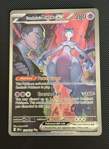 Team Rocket's Mewtwo ex 231/182 Sv10: Destined Rivals Holo