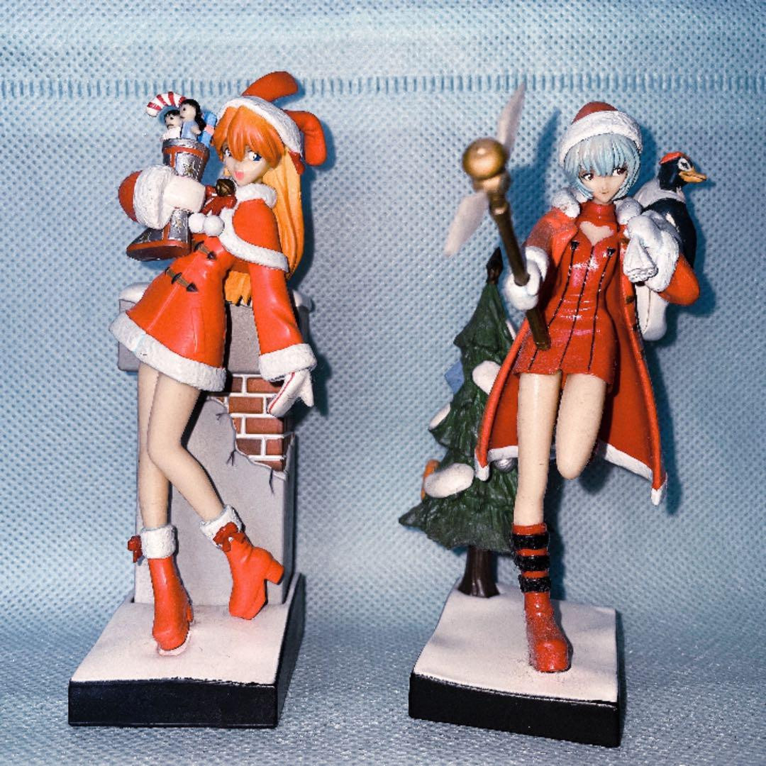 グ*ル様 ◆オークション◆ アンリ人形☆クリスマス・Santa With Rei Evangelion Asuka Rei Ayanami Christmas Santa Figure 2 Set Limited