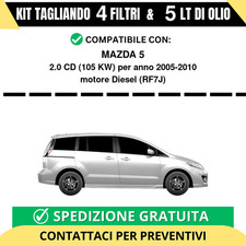 Tagliando per MAZDA 5 2.0 CD 105 kw Diesel 2005-2010 - 5 Lt di olio + 4 Filtri