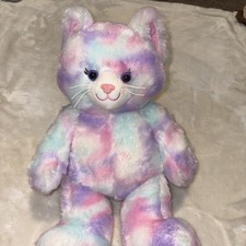 Build A Bear Workshop Pastel Swirl Kitty Cat 15  Plush BABW Stuffed Animal Toy