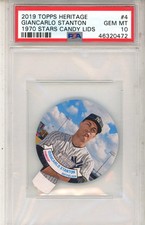 2019 Topps Heritage 1970 Stars Candy Lids Giancarlo Stanton #4 PSA 10