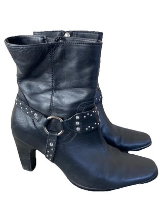 Harley Davidson Black Julia Drees Harness Boot Style # D84091 Women s Size 9 1/2