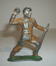 Vintage Barclay/Manoil Toy Soldier Throwing Grenade
