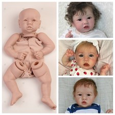 22" Unpainted Realistic Reborn Baby Dolls Kit Vinyl Silicone DIY Repair Parts US