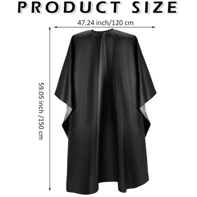 Adjustable Hair Cutting Capes for Salons 59'' x 47'' Black