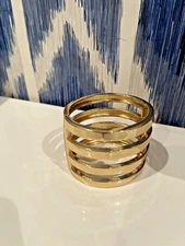 KENNETH JAY LANE - GOLD CUFF BRACELET - 4 row