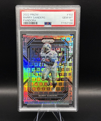 2022 Panini Prizm #102 Barry Sanders Pandora /400 PSA 10 GEM MT