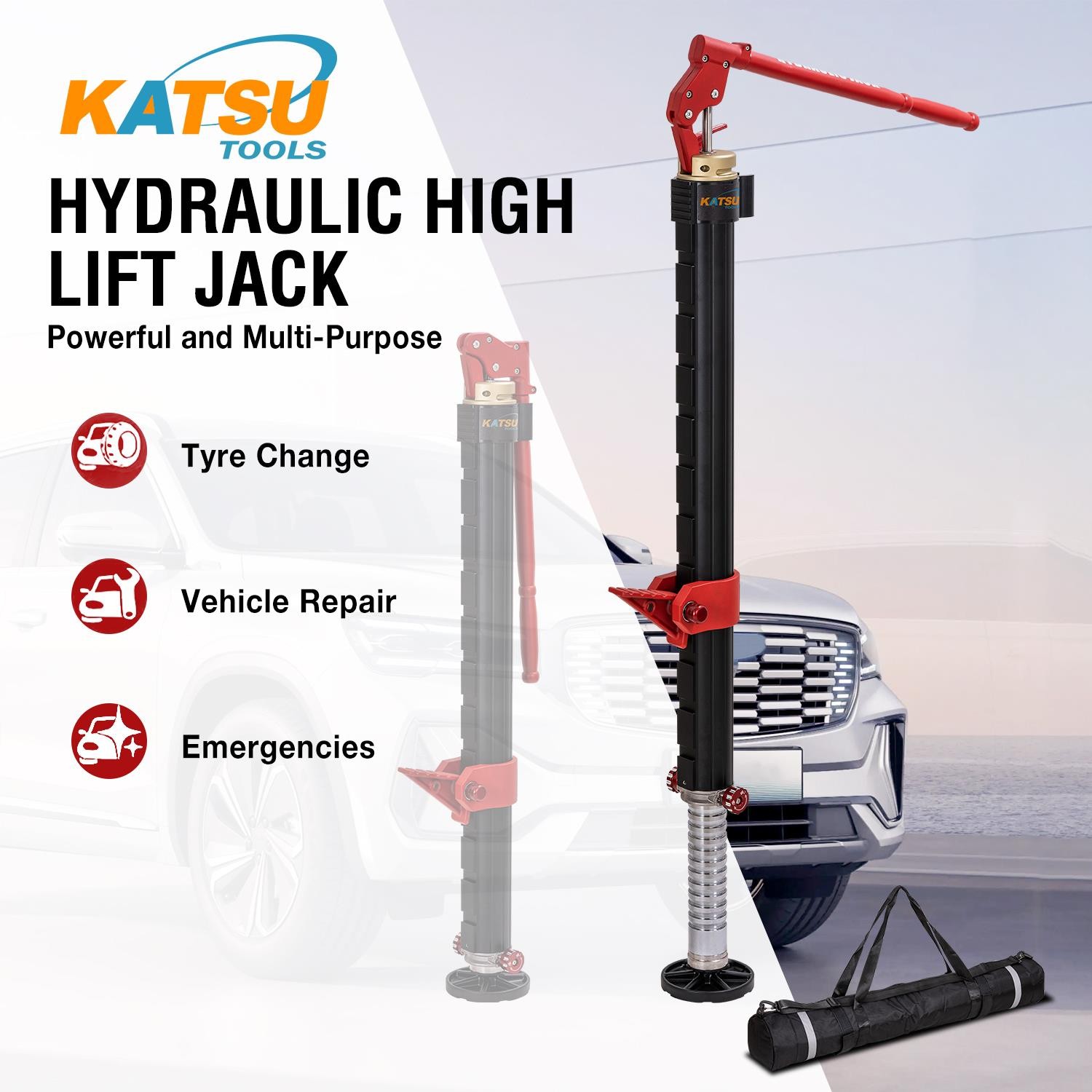 Hydraulic Farm Rescue Jack 48Inch  2 Ton 4x4