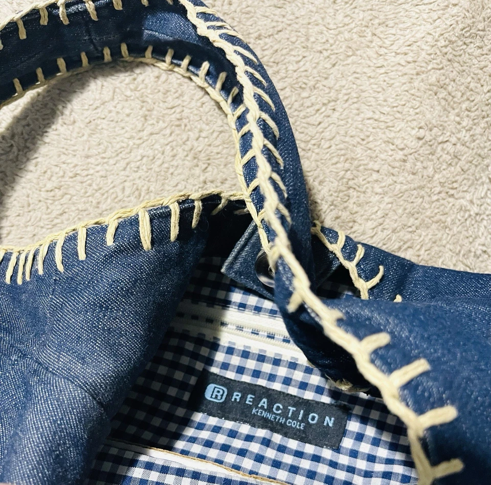 Bolso de Hombro Kennith Cole Reaction Azul Denim HOBO Bohemio. TRENDING Now Foto 4 de 4