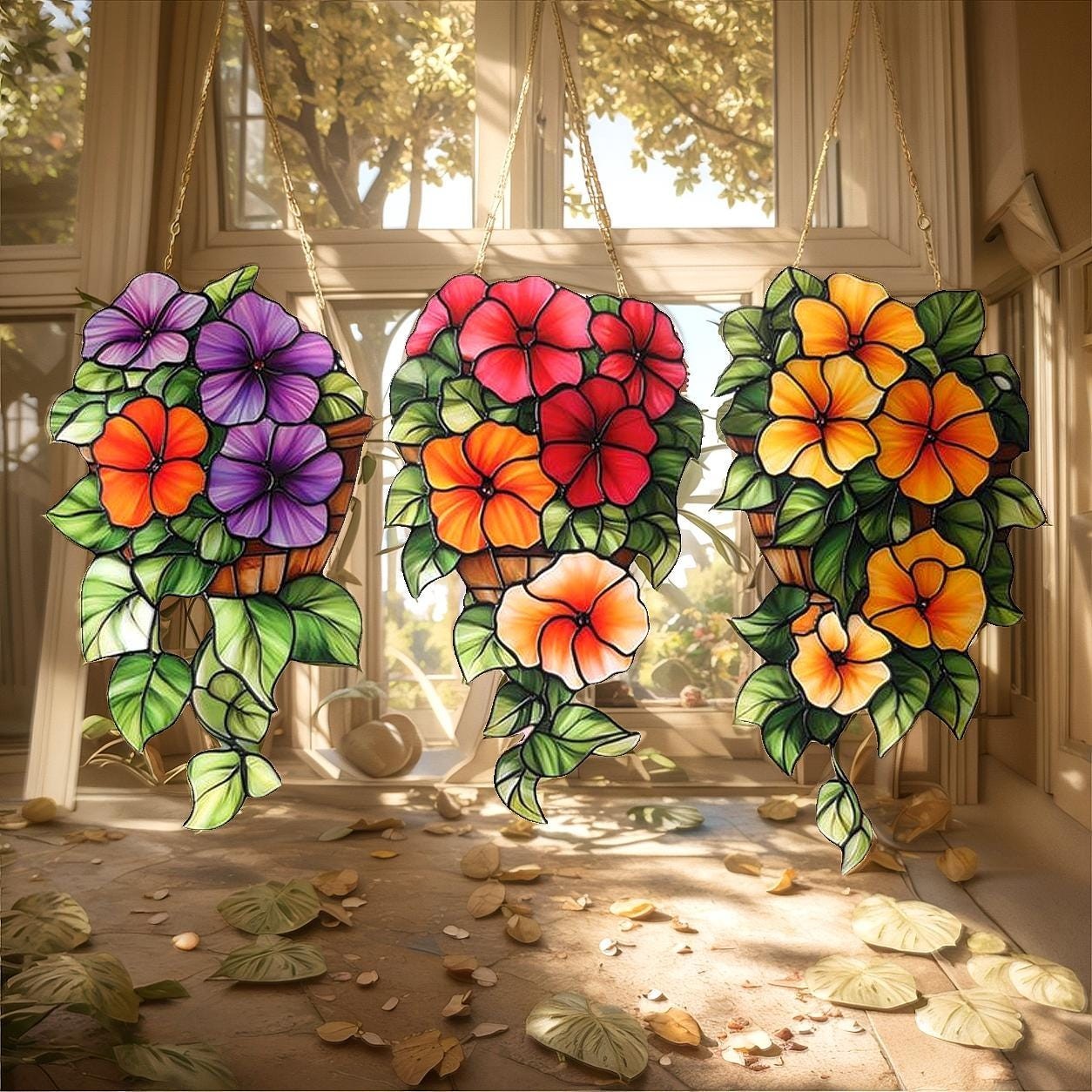 Set di vasi fiori da appendere in acrilico foto 4