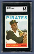 1964 TOPPS BASEBALL #440 -Bob Clemente- PIRATES - EX-NM- SGC -6-*JEEJ*!