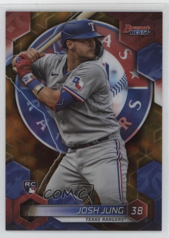 2023 Bowman's Best Gold Lava Refractor /75 Josh Jung #60 19n6