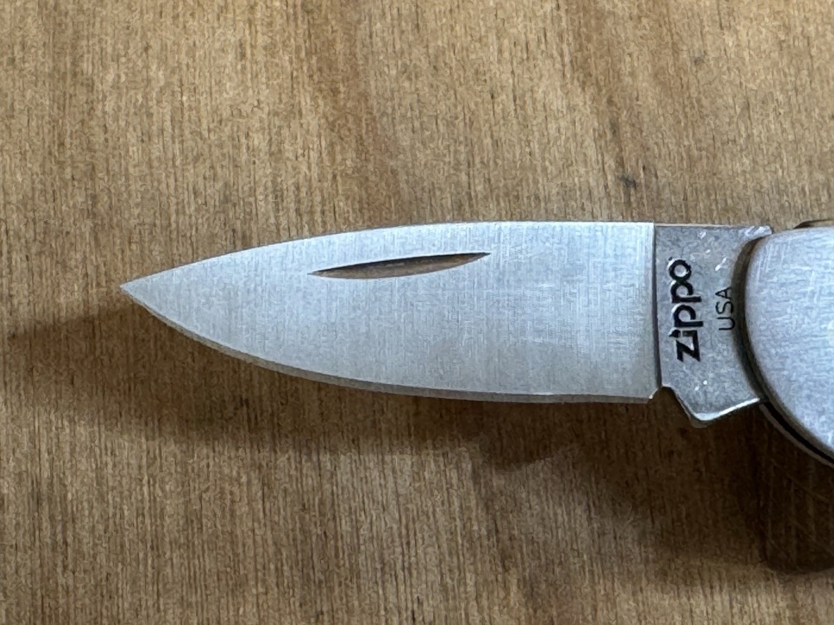 Rare ZIPPO Pocket Knife SS Small Lockback Made In USA EXCELLENT