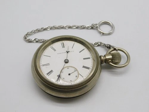 ANTIQUE ELGIN NATIONAL WATCH CO SILVEROID POCKET WATCH FOR PARTS