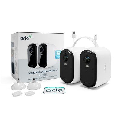 Arlo Essential XL Outdoor Überwachungskamera 2-Cam IP Überwachungskamera Innen & Außen