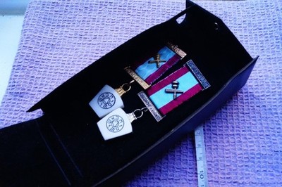 ZWEI Mark Masters Masons Mitglieder Brustschmuck IN ETUI, Glasgow
