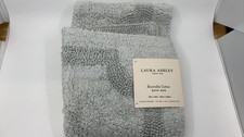 Premium Reversible Bath Mat 21x34 Light Grey Cotton Machine Washable