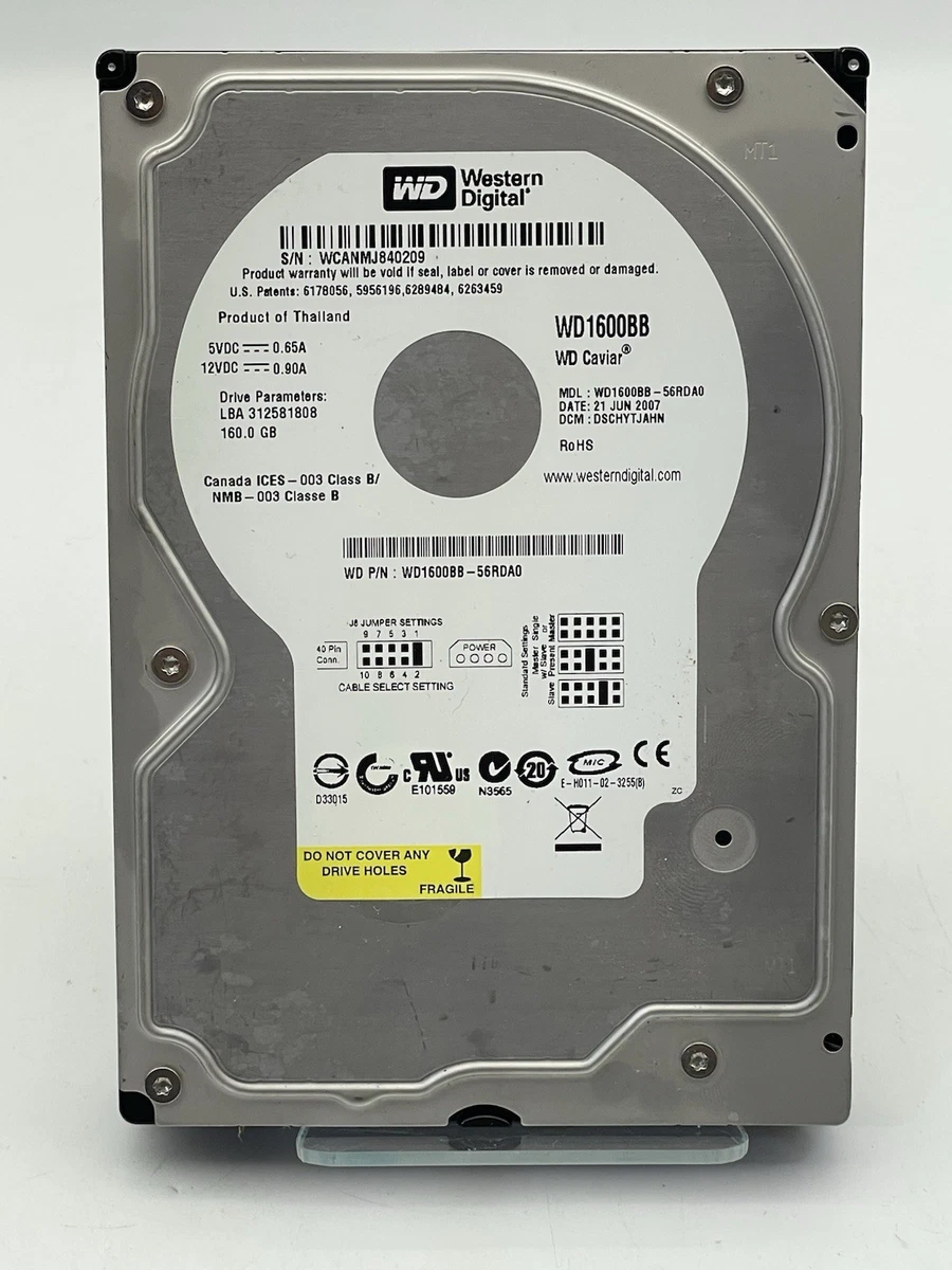 PATA/IDE/EIDE Internal Hard Disk Drives 160 GB Storage Capacity