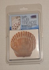 Aqua Touch Bath Tub Treads Sea Shell Design Removable and Reusable Bath Tub