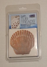 Aqua Touch Bath Tub Treads Sea Shell Design Removable and Reusable Bath Tub