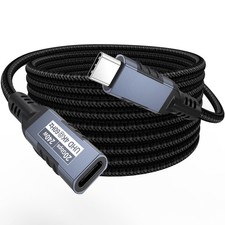 CLAVOOP USB C Extension Cable 6ft, 20Gbps/240W/4K 60Hz USBC Extender 6 Feet