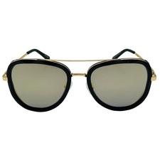 7031  Gold Mirror Aviator Sunglasses with Side Shields