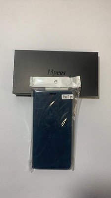 13 Erbsenblau Leder Wallet Case für Google Pixel 7 Pro mit Kartenfach Ständer