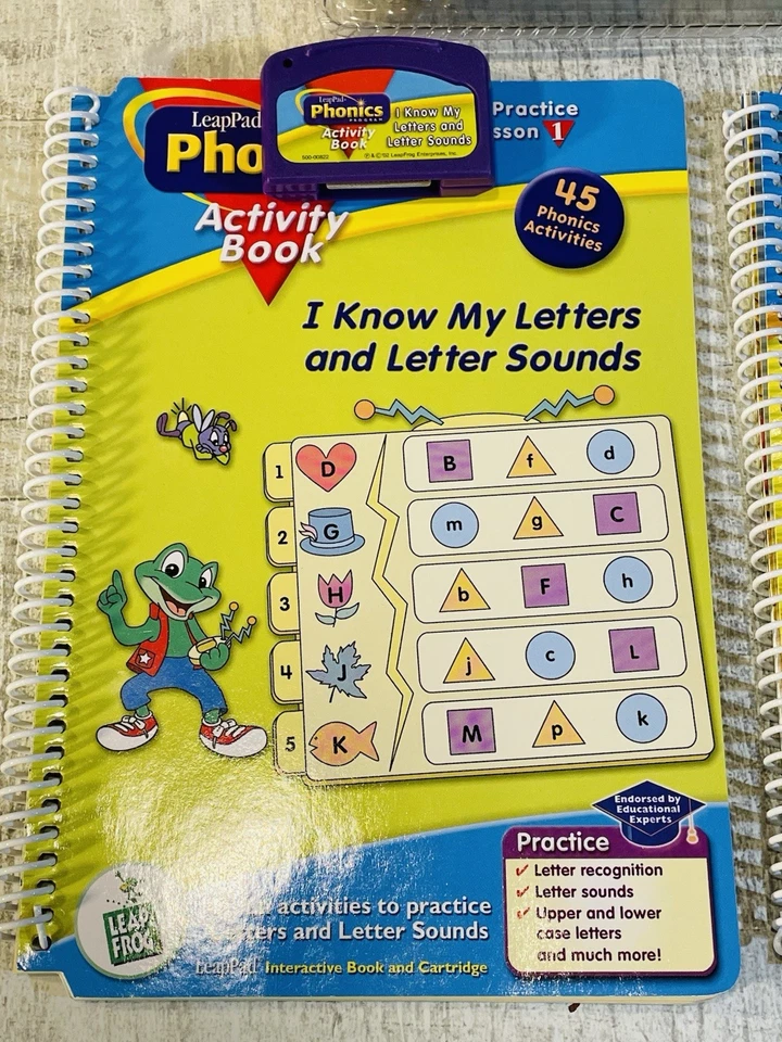 LeapFrog LeapPad PHONICS Lot Of 3 Books & Cartridges Lessons 1-4 - Image 2 of 4