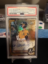 2022 Bowman Chrome Max Muncy Gold Auto /50! PSA 10! Athletics! 