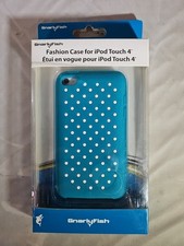 For Apple iPod Touch 4th Gen Case Aqua Blue And White Polka Dot Silicone Rubber