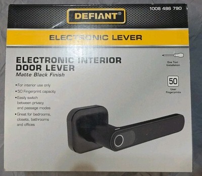 Defiant Electronic Fingerprint Door Lock Automatic Home Security Black Matte