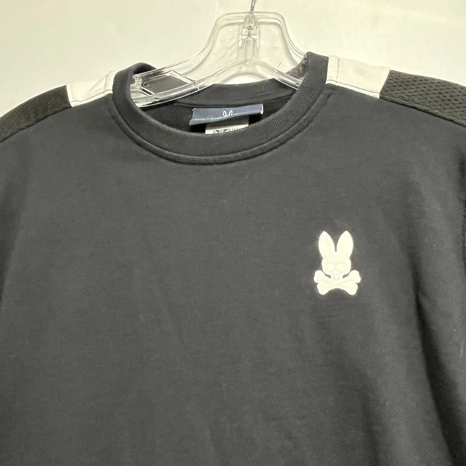 Sudadera juvenil Psycho Bunny Negra con logo blanco M (10-12 ) Foto 2 de 4