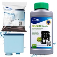 Aqualogis Al-Clean Wasserfilter Ersatz Philips Saeco CA6903 + Entkalker 250Ml