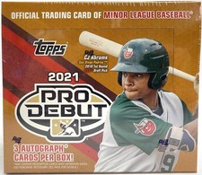 2021 TOPPS PRO DEBUT BASEBALL HOBBY JUMBO BOX