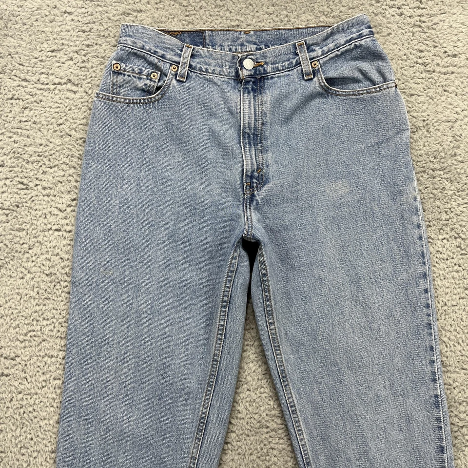 VTG Levi's 550 Jeans Womens 12 Light Wash Blue Relaxed Fit Tapered Leg Denim 90s - Image 2 of 4