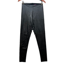 Commando Faux Leather Leggings Womens Large Black Stretch Going Out Rocker